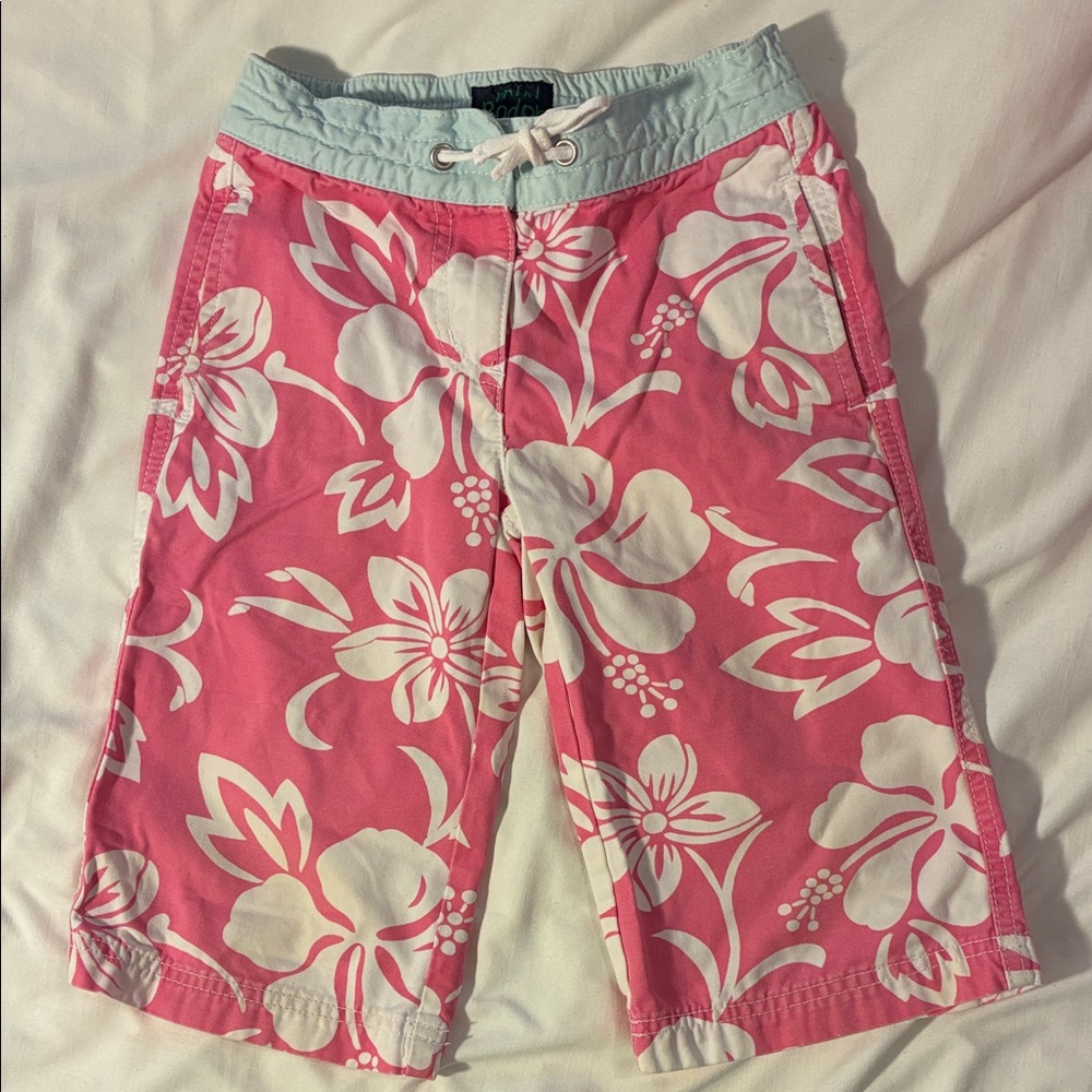 Mini Boden Pink Floral Girl’s Bermuda Shorts